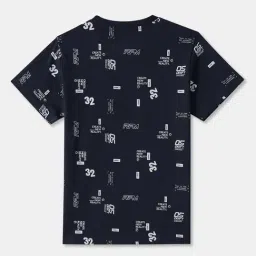 R&B Boys Navy Blue Cotton Graphic Print T-Shirt image 2