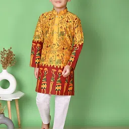 AHLAN APPARELS Boys Ethnic Motifs Printed Kurta with Pyjama-picture-37