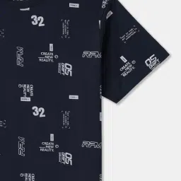R&B Boys Navy Blue Cotton Graphic Print T-Shirt image 3
