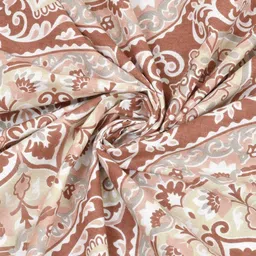 TrueYarns Cream-Coloured & Grey Ethnic Motifs 210 TC King Bedsheet with 2 Pillow Covers image 4