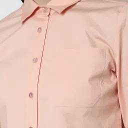 Forever 21 Peach Regular Fit Crop Shirt image 5