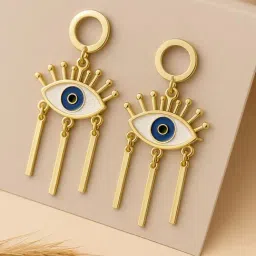 Karatcart Gold-Tone Plated Blue Earrings for Women-image-97