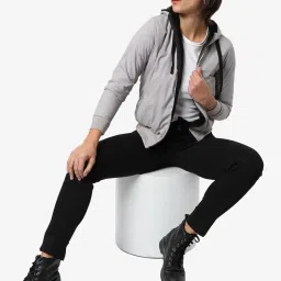 Campus Sutra Grey Padded jacket image 1