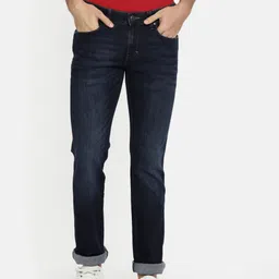 Wrangler Men Blue Skanders Slim Fit Low-Rise Clean Look Stretchable Jeans image 1