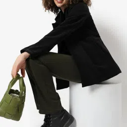 Campus Sutra Black Regular Fit Blazer image 5