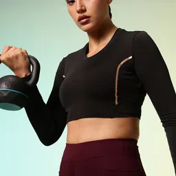 HRX by Hrithik Roshan Rapid Dry Active Goddess Training Crop T-shirt-picture-21
