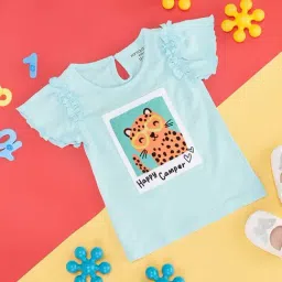 Pantaloons Baby Blue Cotton Printed T-Shirt-picture-40