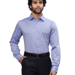 Raymond Blue Slim Fit Printed Shirts-picture-37