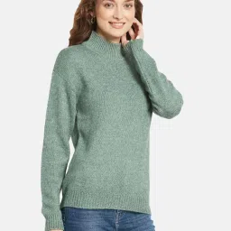 METTLE Green High Neck Pullover image 4