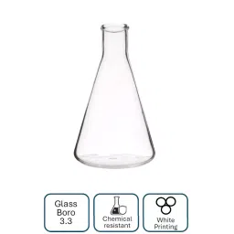 NSAW Erlenmeyer Flasks With Narrow Mouth 1000 ml Conical Borosilicate 3.3 Glass Transparent (Pack of 2) image 2
