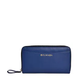 BELWABA Navy Solid Zip Around Wallet for Women image 1