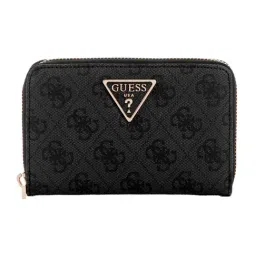 Guess Coal Laurel Logo Zip Around Wallet-image-3