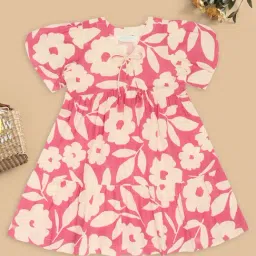 Akkriti by Pantaloons Kids Virtual Pink Cotton Printed Regular Fit Dress-picture-31