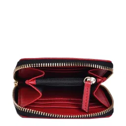 BELWABA Red Solid Zip Around Wallet for Women image 4