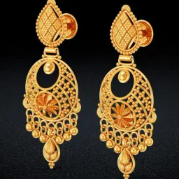 Joyalukkas 22k Radiant Irresistible Gold Chand Bali for Women & Girls-picture-39