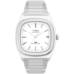 Q TIMEX Men Silver-Tone Rectangle Dial Automatic Analog Watch - TW2W70800UJ-image-26