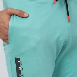 Peter England Blue Cotton Regular Fit Printed Joggers image 4