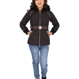 Cutecumber Kids Black Solid Full Sleeves Jacket image 4
