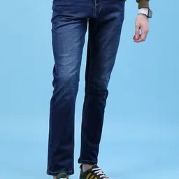 V-Mart Men Regular Fit Mid-Rise Light Fade Stretchable Jeans image 2