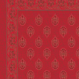 JAIPUR FABRIC King Size For Bed, 240 Tc 100% Cotton Bedsheet With 2 Pillow Covers Red image 5