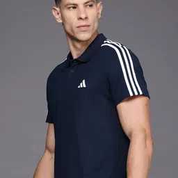 ADIDAS 3 Stripes Brand Logo Print Polo Collar T-shirt-picture-48