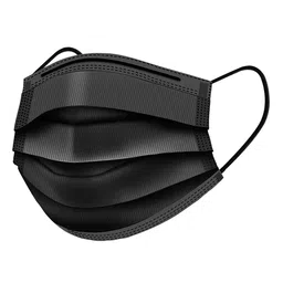 Lioncrown Unisex Pack Of 50 Black Solid 3-Ply Protective Outdoor Masks image 1