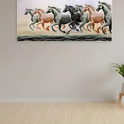 nestroots Black & Brown Radiance of seven Care Canvas Religious Wall Painting-image-96