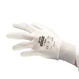 Ansell EDGE 48-125 Multi Purpose Gloves Knitwrist Cuff Polyurethane White Size 9 (Pack of 144 Pair) image 5