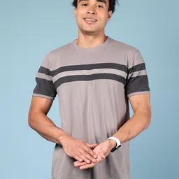 V-Mart Men Striped Round Neck Cotton T-shirt-picture-25