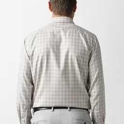 Van Heusen Spread Collar Checked Pure Cotton Formal Shirt image 2