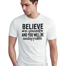 Seekbuylove Men Bio Finish Typography Printed Pure Cotton T-shirt-picture-34