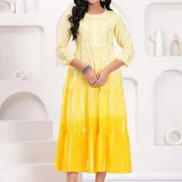 Sarai Dyed Fit & Flare Midi Dress-image-9