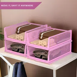 Myntra Elegant Homes 5 Pcs Foldable Kids Wardrobe Organizer image 4