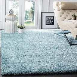 ANABIA CARPET Blue Solid Carpet-image-5