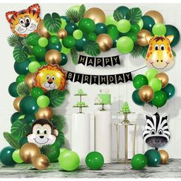 Bubble Trouble Jungle Theme Birthday Party Decorations For Kids -Pack of 77-picture-20