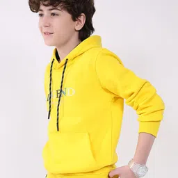 Monte Carlo Boys Typography Printed Hooded Neck Full Sleeve Sweatshirt image 2