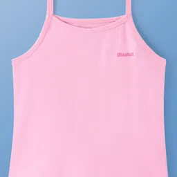 Pine Kids Cotton Lycra Sleeveless Solid Slips With Stripes & Polka Dot Print Pack of 3 (Color May Vary) image 2