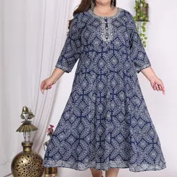 Swasti Blue Viscose Rayon Dresses-picture-22