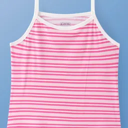 Pine Kids Cotton Lycra Sleeveless Solid Slips With Stripes & Polka Dot Print Pack of 3 (Color May Vary) image 4