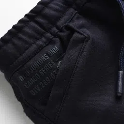 Olio Kids Cotton Woven Full Length Trouser With Cargo Pockets - Navy Blue image 4
