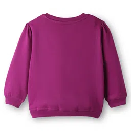 Babyhug Cotton Knit Full Sleeves Sweatshirts With Floral Print Pack of 2 - Fuchsia & Yellow image 5