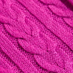 Babyhug Knit Full Sleeves Hooded Winter Wear Romper - Dark Pink image 5