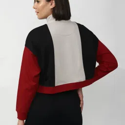 Forever 21 Multicolor Color-Block Crop Sweatshirt image 2