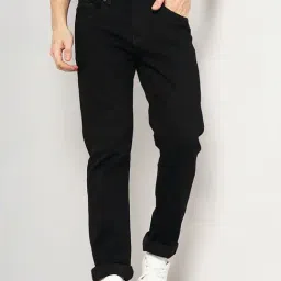 celio* Black Straight Fit Lightly Washed Jeans-image-57
