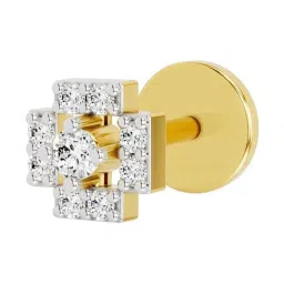 Sparkles Lab Grown Diamond 14k (585) Yellow Gold Nosepin for Women image 1