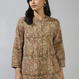 Fabindia Brown Cotton Printed Tunic image 1
