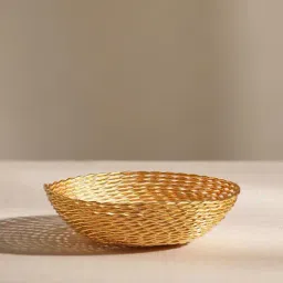 Pure Home and Living Gold Aluminium Textured Decorative Platters-picture-29