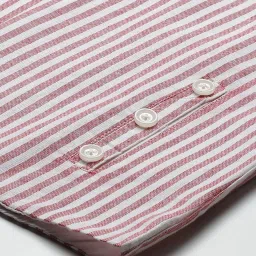 Cottinfab Pink & White Striped Cotton Jacket image 5