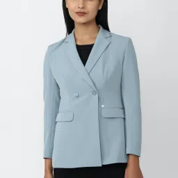 Van Heusen Powder Blue Regular Fit Blazer image 1