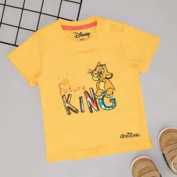 Pantaloons Baby Boys Pale Marigold Cotton Printed T-Shirts-image-89